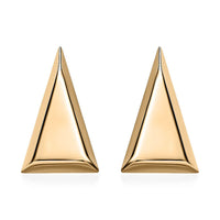Luxoro 10K Yellow Gold Triangle Shape Stud Earrings 1.25 Grams