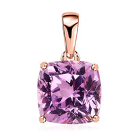 Iliana 18K Rose Gold AAA Patroke Kunzite Solitaire Pendant 3.25 ctw