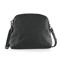 100% Croco Embossed  Genuine leather crossbody sling bag Color:Black Size:8.5 Lx 2 Wx 7 H Inch