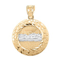 Made in America 10K Yellow and White Gold The Last Supper Medallion Pendant 2.50 Grams - Sticky add to cart bar
