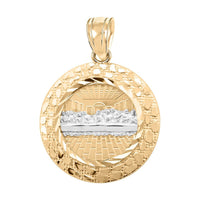 Made in America 10K Yellow and White Gold The Last Supper Medallion Pendant 2.50 Grams