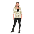 TAMSY Gold Metallic Blazer - Small - Sticky add to cart bar
