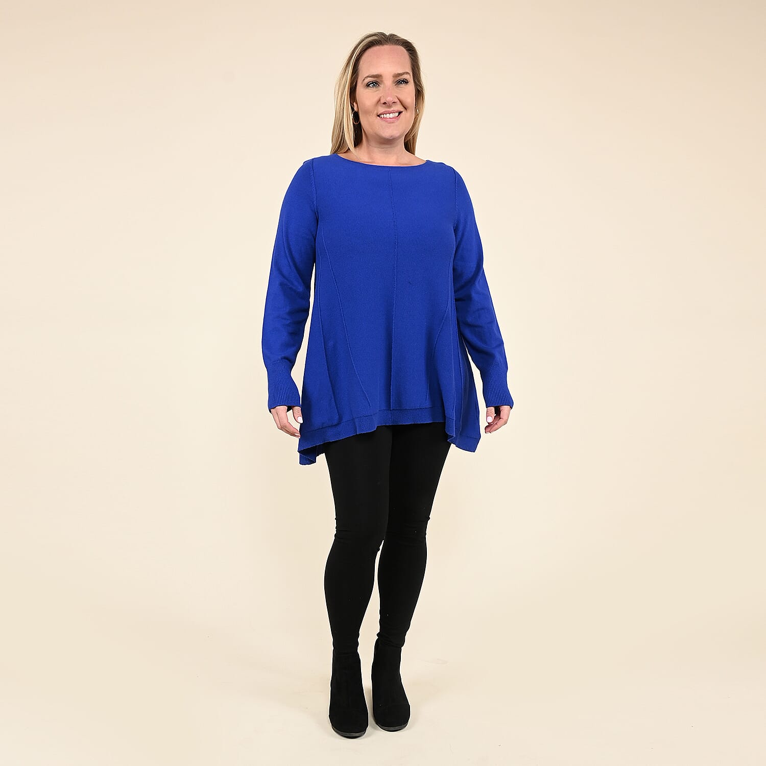 TAMSY Blue Button Down Cardigan with Lace Trim - M (1)
