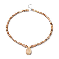 Galilea Rose Quartz Beaded Tribal Necklace 18-20 Inches in Silvertone 132.00