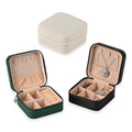 Set of 3 Rose Red, Pink and Black Faux Leather & Velvet Jewelry Box (3.94"x3.94"x1.97") - Sticky add to cart bar