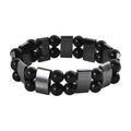 Hematite and Shungite Stretch Bracelet 222.00 ctw - Sticky add to cart bar