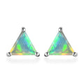 Premium Ethiopian Welo Opal Solitaire Stud Earrings in Platinum Over Sterling Silver 1.20 ctw - Sticky add to cart bar