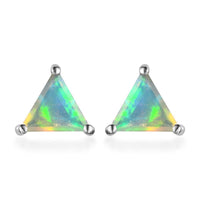Premium Ethiopian Welo Opal Solitaire Stud Earrings in Platinum Over Sterling Silver 1.20 ctw
