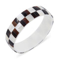 Shell Inlay with White Resin Bangle Bracelet (7.50 In) - Sticky add to cart bar
