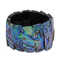 Handcrafted Abalone Shell with Resin Bangle Bracelet (7.50 in)