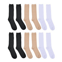 Set of 6 Multi Color Pair Calf Socks