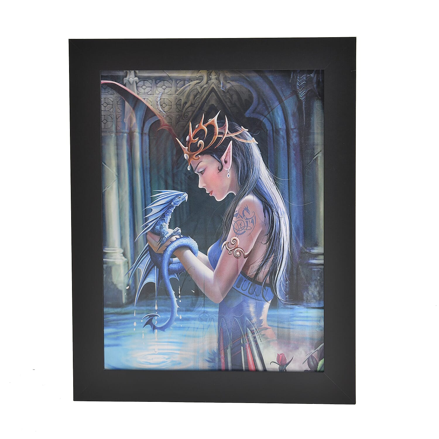 Witch 3D Holographic Painting 3 Images in 1 Picture Frame (11.81""x15.75"")