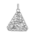 Polki Diamond Triangular Cluster Pendant in Platinum Over Sterling Silver 1.50 ctw - Sticky add to cart bar