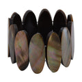 Red Coral Inlay Stretch Bracelet with Matching Color Resin (7.50 in) - Sticky add to cart bar