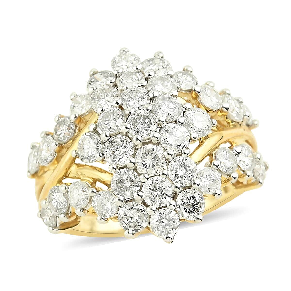 NY Closeout Diamond G-H I1-I2 Ring in 10K Yellow Gold 4.50 Grams 3.00 ctw