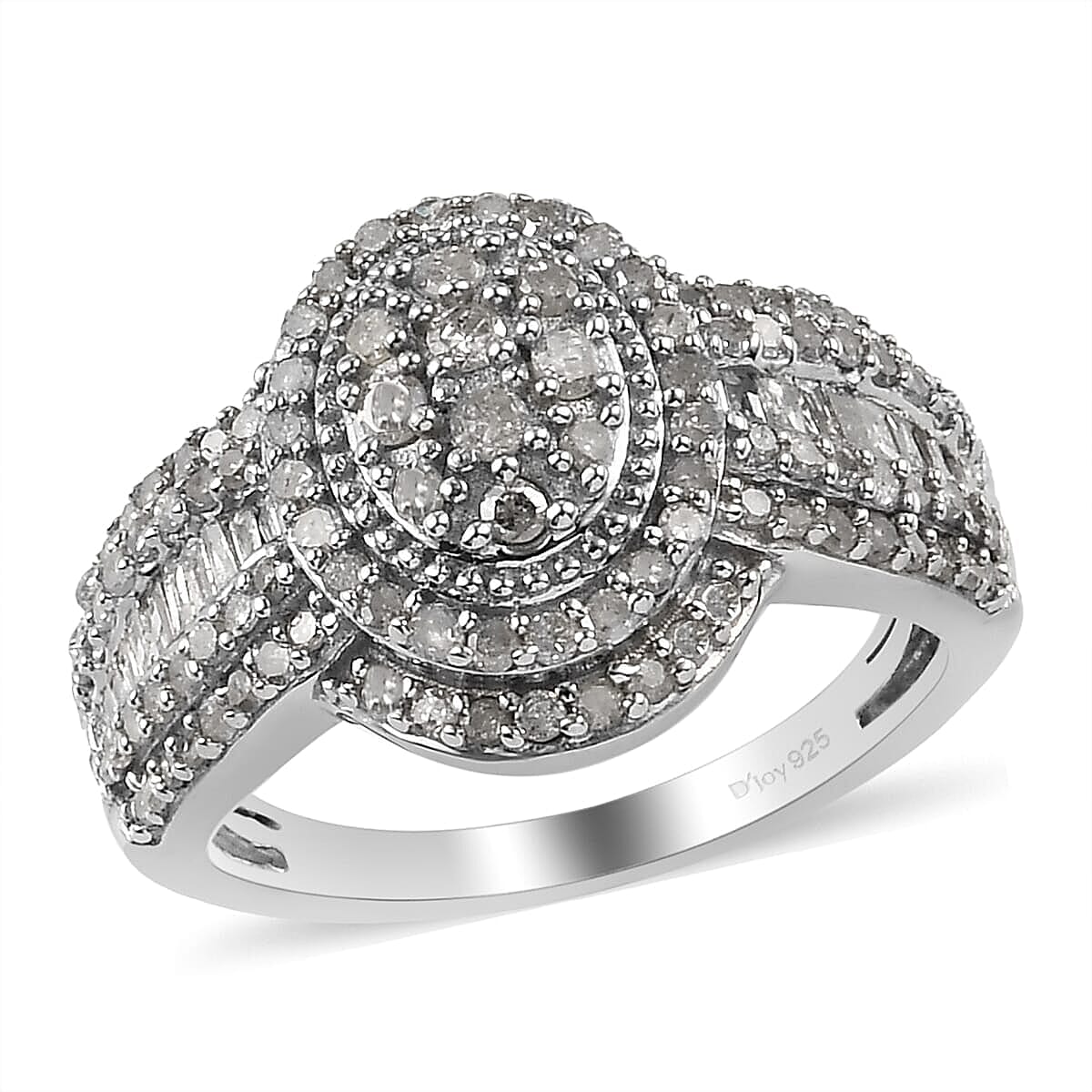 DOORBUSTER Diamond Ring in 14K Yellow Gold Over Sterling Silver (Size 7.0) 1.00 ctw