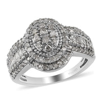 DOORBUSTER Diamond Ring in 14K Yellow Gold Over Sterling Silver (Size 7.0) 1.00 ctw