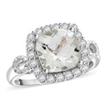 Simulated Prasiolite Ring in Sterling Silver (Size 10.0) 6.00 ctw - Sticky add to cart bar