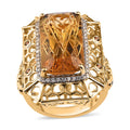 GP Trionfo Collection Premium Brazilian Citrine and Multi Gemstone Ring in Vermeil Yellow Gold Over Sterling Silver (Size 10.0) 12.00 ctw - Sticky add to cart bar