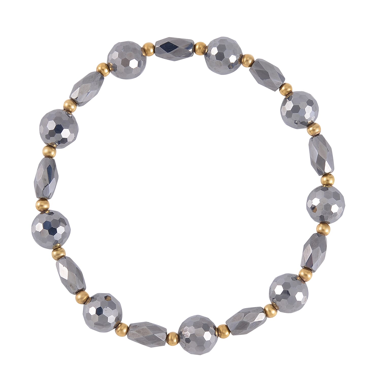 Terahertz Station Stretch Bracelet in Goldtone 38.65 ctw