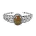 Unakite 25.00 ctw Cuff Bracelet Stainless Steel 7.50 In - Sticky add to cart bar