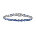 Doorbuster Himalayan Kyanite Tennis Bracelet in Platinum Over Sterling Silver (6.50 In) 15.25 ctw - Sticky add to cart bar