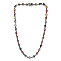Doorbuster Multi-Tourmaline Necklace 18 Inches in Platinum Over Sterling Silver 22.75 ctw