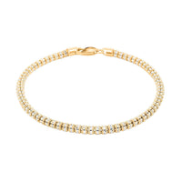 10K Yellow and White Gold Ice Bracelet (7.50 In) (7.60 g)