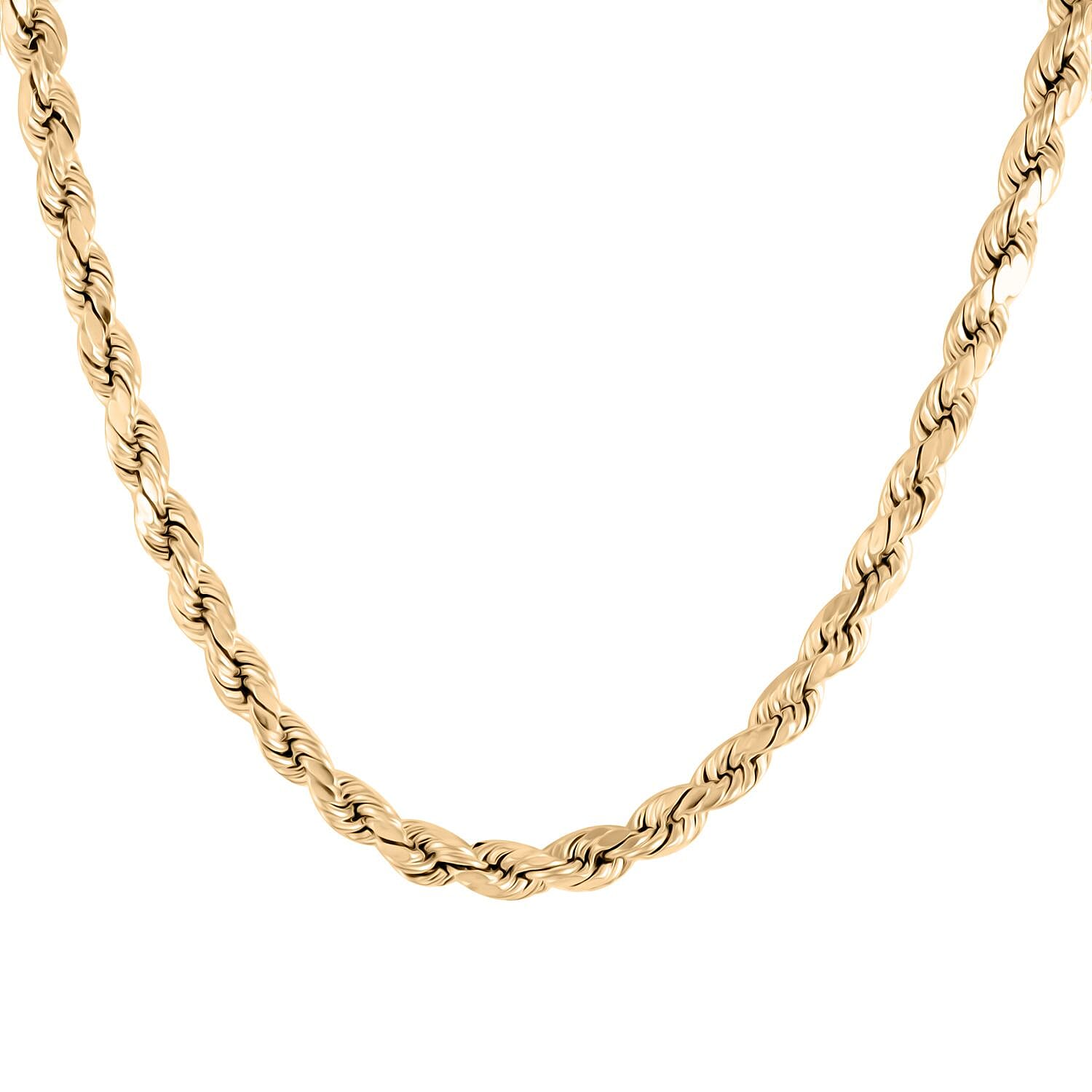 10K Yellow Gold 6mm Rope Necklace 26 Inches 13 Grams