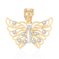 Made In America 10K Yellow and White Gold Butterfly Pendant 0.80 Grams - Sticky add to cart bar