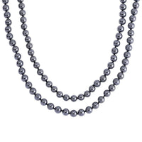 Terahertz 349.15 ctw Beaded Necklace, 36 Inch Beads Necklace, Rhodium Over Sterling Silver Necklace, Terahertz Jewelry with Magnetic Lock