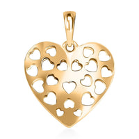 Luxoro 14K Yellow Gold Heart Pendant 2.15 Grams