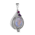 Sajen Rainbow Moonstone 19.28 ctw Pendant in Sterling Silver (10.12 g) - Sticky add to cart bar