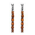 Natural Tanzania Tangerine Kyanite Inside Out Hoop Earrings in Platinum Over Sterling Silver 6.25 ctw - Sticky add to cart bar