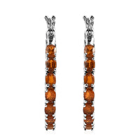 Natural Tanzania Tangerine Kyanite Inside Out Hoop Earrings in Platinum Over Sterling Silver 6.25 ctw
