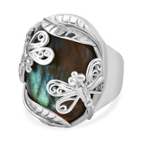 Labradorite Ring in Sterling Silver (Size 10.0) 30.00 ctw