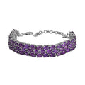 African Amethyst Bracelet in Platinum Over Sterling Silver (6.50 In) 25.35 ctw - Sticky add to cart bar