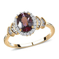 Luxoro 10K Yellow Gold Premium Platinum Spinel and G-H I3 Diamond Ring (Size 6.0) 1.65 ctw - Sticky add to cart bar