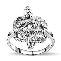 Snake Ring in Sterling Silver (Size 8)