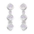 Simulated Diamond Dangle Earrings in Rhodium Over Sterling Silver 8.70 ctw - Sticky add to cart bar