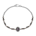 Tanzanian Platinum Spinel and Multi Gemstone Floral Bracelet in Platinum Over Sterling Silver (7.25 In) 3.40 ctw - Sticky add to cart bar