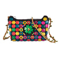 Multi Color Ethnic Style Handmade Coconut Shell Tote Bag (9.25"x5.31") with Shoulder Strap - Sticky add to cart bar