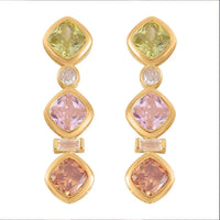 Simulated Diamond Dangle Earrings in Rhodium Over Sterling Silver 8.70 ctw