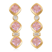 Simulated Diamond Dangle Earrings in Rhodium Over Sterling Silver 8.70 ctw