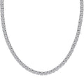 D'Joy Moissanite Tennis Necklace 18 Inches in Platinum Over Sterling Silver 38.40 ctw - Sticky add to cart bar
