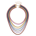 Multi Strand Snake Chain Necklace (18.5-22.5 Inches) in Multitone - Sticky add to cart bar