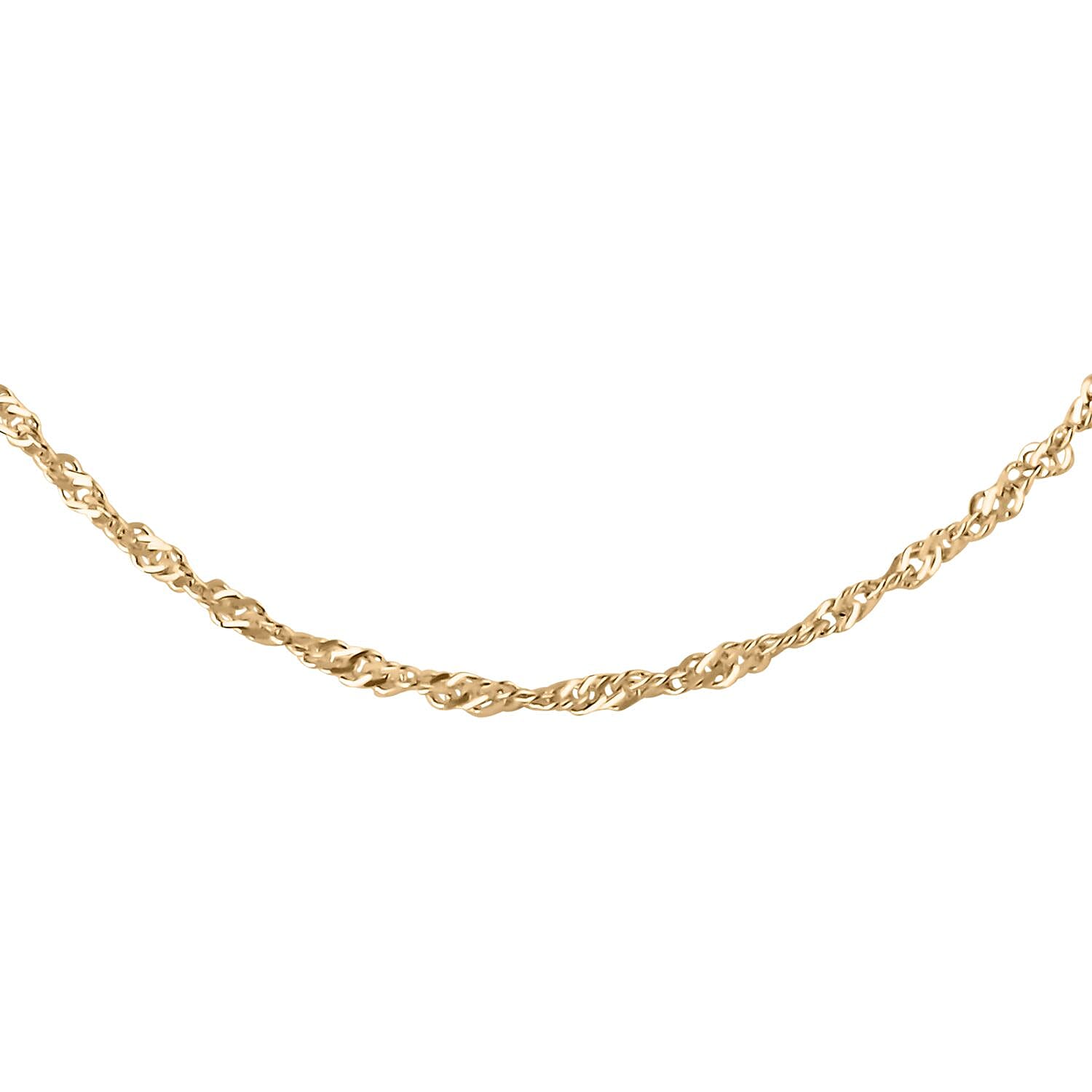 10K Yellow Gold Singapore Chain Necklace 18 Inches 1.20 Grams