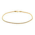 10K Yellow Gold 1.6mm Rope Chain Bracelet (7.50 In) (0.65 g) - Sticky add to cart bar