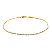 10K Yellow Gold 1.6mm Rope Chain Bracelet (7.50 In) (0.65 g)