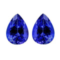 Certified & Appraised AAAA Tanzanite Set of 2 (Pear 8x6 mm) 2.00 ctw - Sticky add to cart bar